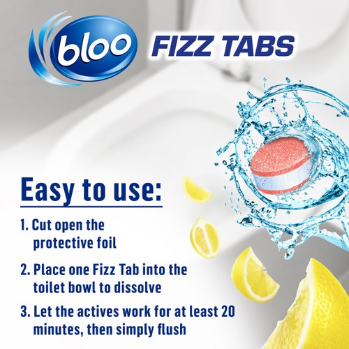 Bloo Power Fizz Tabs Anti-Limescale Lemon
