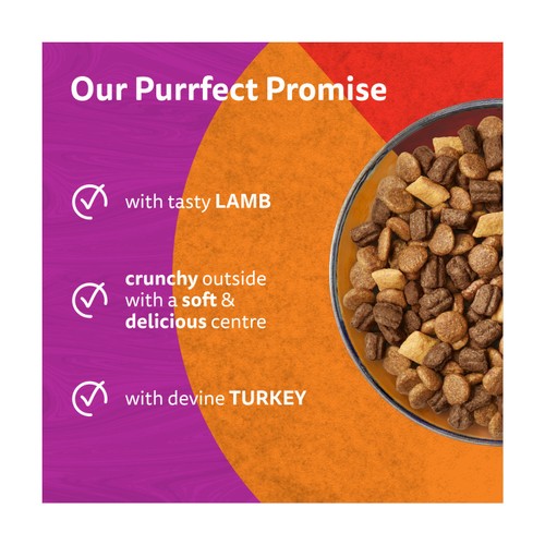 Whiskas 1+ Adult Complete Dry Cat Food Duo Meaty Combo 800g