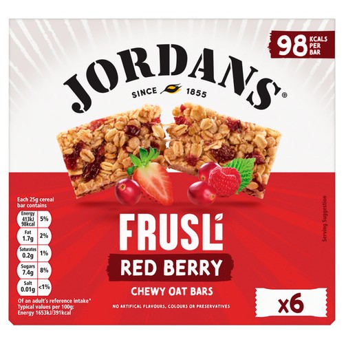 Jordans Frusli Juicy Red Berry Chewy Cereal Bars