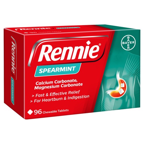 Rennie Spearmint Heartburn & Indigestion Relief Tablets