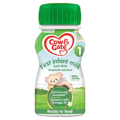 Cow & Gate 1 First Infant Baby Milk Formula Liquid Ready to Feed from Birth