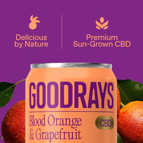 Goodrays CBD Drinks - Blood Orange & Grapefruit