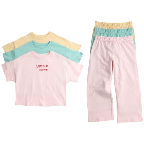 M&S Girls Graphic Pyjama Set, 5-6 Years, Multi