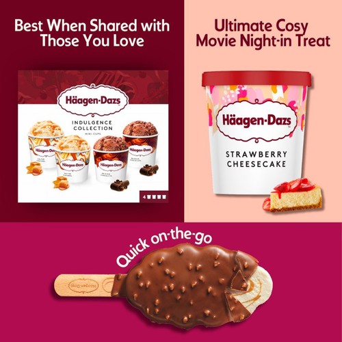 Haagen Dazs Indulgence Collection Mini Cups Ice Cream