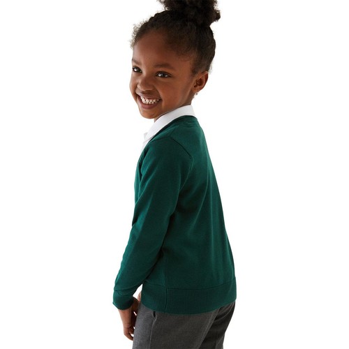 M&S 2PK COTTON CARDIGAN WITH STAYNEW 7-8 Y