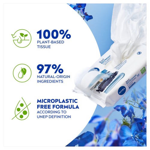 NIVEA Biodegradable Cleansing Face Wipes for Normal Skin 