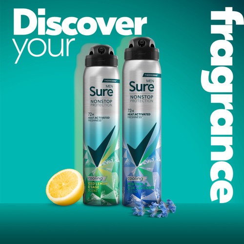 Sure Men Menthol & Blue Lavender 72h Nonstop Antiperspirant Deodorant