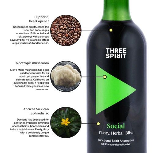 Three Spirit Social Functional Non-Alcoholic Spirit Alternative