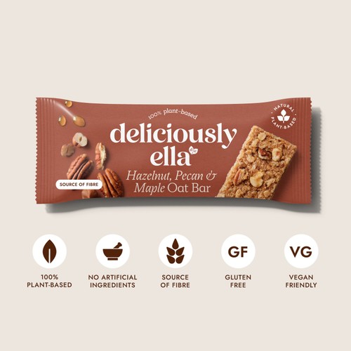 Deliciously Ella Hazelnut, Pecan & Maple Oat Bar Multipack