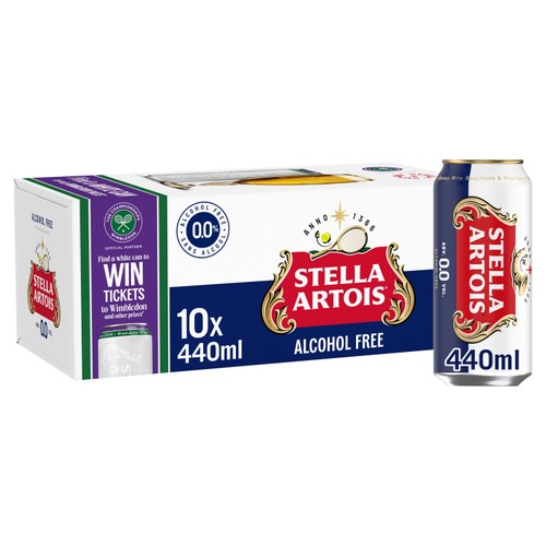 Stella Artois 0.0% Alcohol-Free Lager Beer Cans