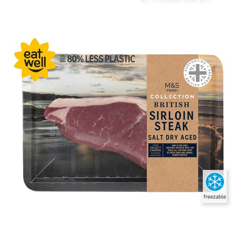M&S Salt Dry Aged Sirloin Steak