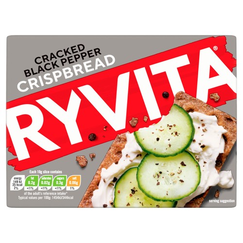 Ryvita Crispbread Cracked Black Pepper Crackers