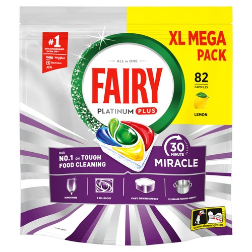 Fairy 30 Minute Miracle Dishwasher Tablets 82ct