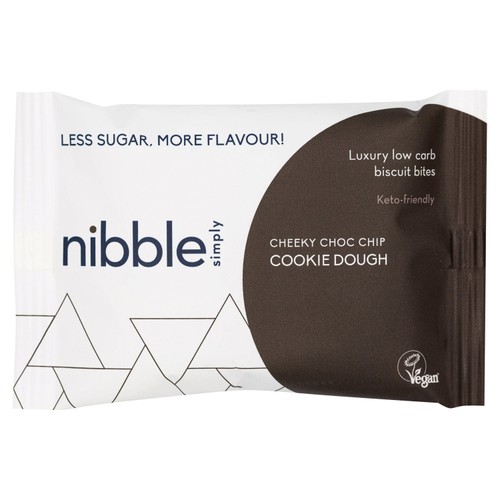 Nibble Simply Cheeky Choc Chip Cookie Dough Low Carb Biscuit Bites