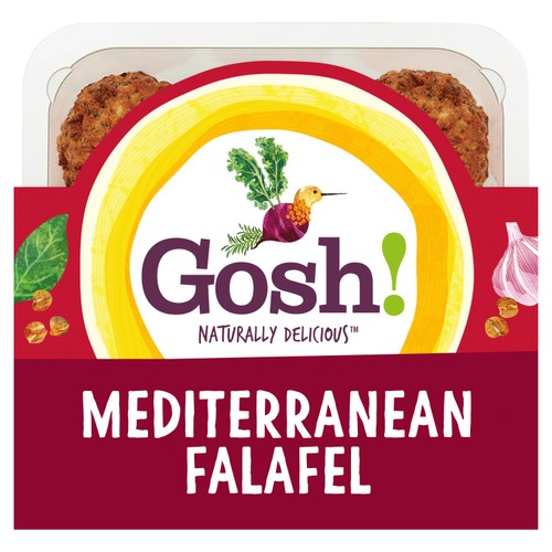 Gosh! Mediterranean Falafel made with chunky chickpeas onion spices & herbs