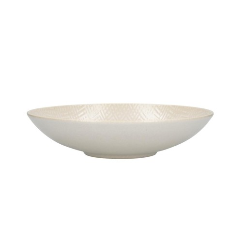 KitchenCraft Stoneware Coupe 22cm Bowl Set, Blue Embossed