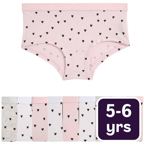 M&S 10P Core Heart Shorts, 5-6Y, Multi