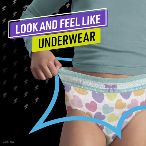Pampers Ninjamas Pyjama Pants Girls, 10 Nappy Pants, 4-7 Years, 17-30kg 