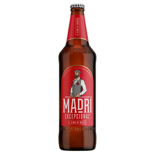 Madri Excepcional Premium Lager Beer Bottle 