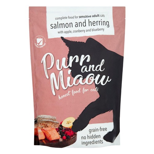 Purr & Miaow Natural, Grain Free Salmon and Herring Adult Cat Food