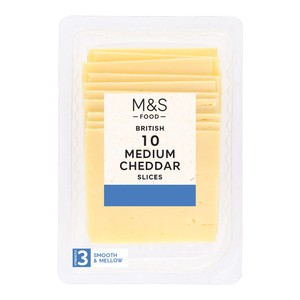 M&S British Medium Cheddar 10 Slices