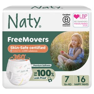 Naty FreeMovers Nappy Pull on Pants Size 7 (17+kg)