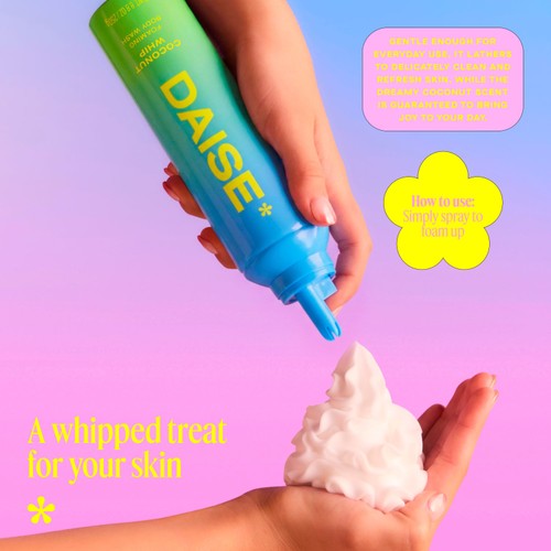 DAISE Foaming Body Wash in Coconut Whip, Ultra Hydrating for Skin