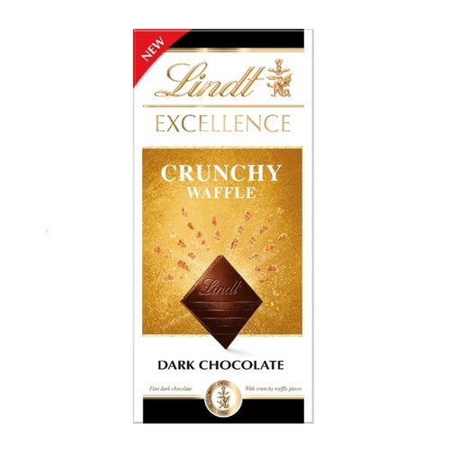 Lindt Excellence Crunchy Waffle Dark Chocolate Bar