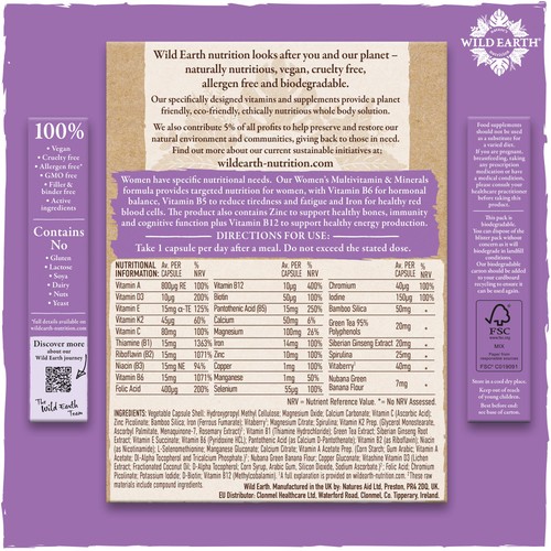 Wild Earth Multivitamins & Minerals for Women