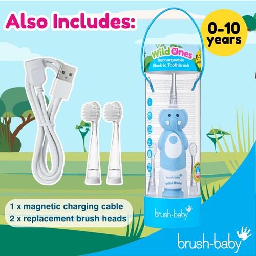 Brush-Baby Kids WildOnes Electric Toothbrush Evie Elephant