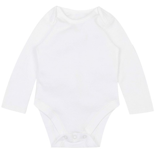 M&S Baby Pure Bodysuits Long Sleeve, White, 2-3 Years 