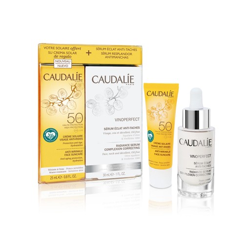 Caudalie Vinoperfect Serum and Suncare SPF 50 Duo