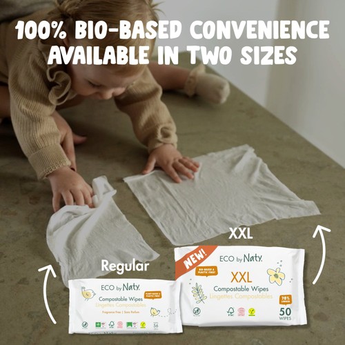 Naty Extra Large Baby Wipes XXL Wipes 50pk