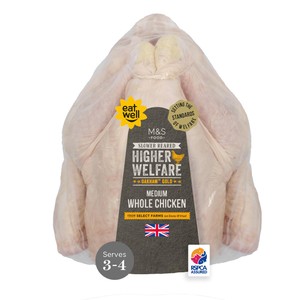 M&S Oakham Gold Medium Whole Chicken