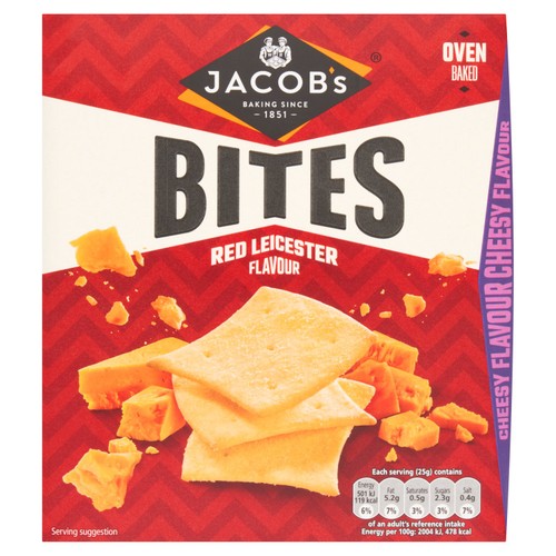 Jacob's Bites Red Leicester Crackers