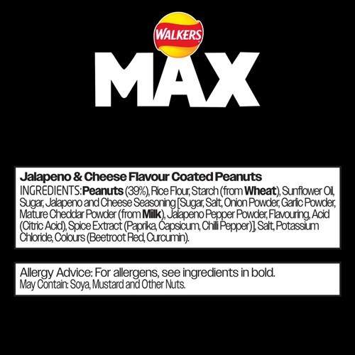 Walkers Max Strong Nuts Jalapeno & Cheese