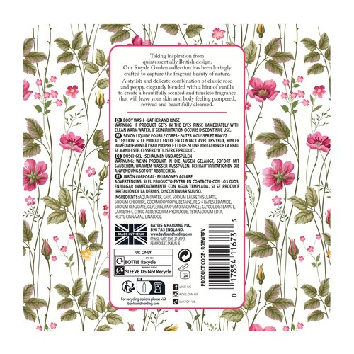 Baylis & Harding Royale Garden Rose, Poppy & Vanilla Body Wash