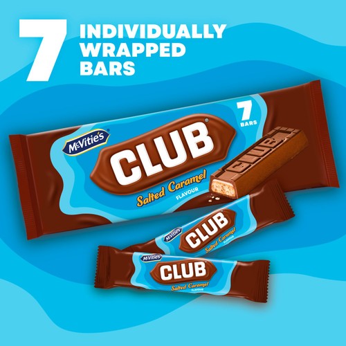 McVitie's Club Salted Caramel Flavour Biscuit Bars Multipack