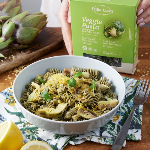 Dalla Costa Veggie pasta with spinach broccoli and basil