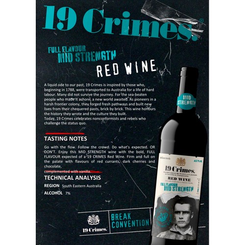 19 Crimes Mid Strength Red Blend