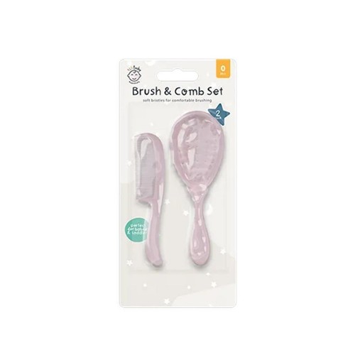123 Baby Brush and Comb Set Pink