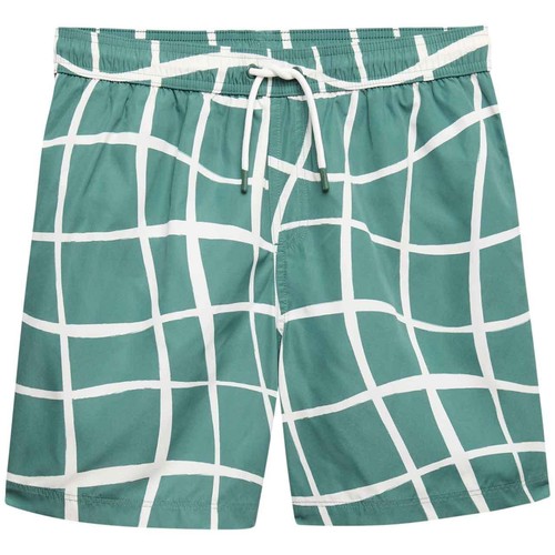 M&S Boys Patterned Swim Shorts, 9-10 Years, Green