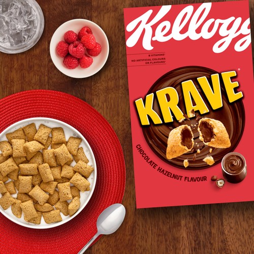 Kellogg's Krave Chocolate Hazelnut Breakfast Cereal
