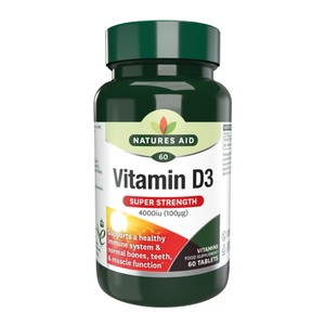 Natures Aid Super Strength Vitamin D3 Tablets 4000iu 