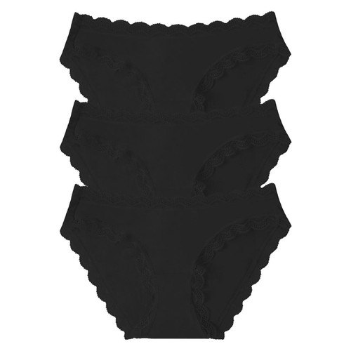 Stripe & Stare The Original Knicker Three Pack, Black, XL