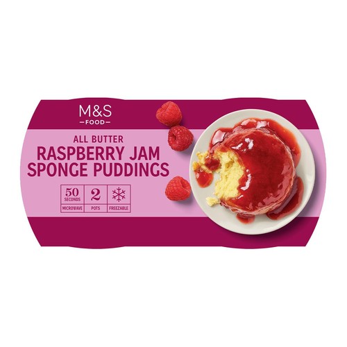 M&S Raspberry Jam Sponge Puddings