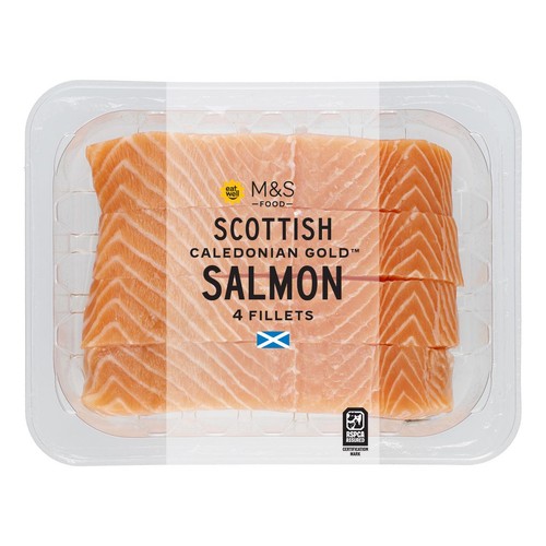 M&S 4 Scottish Salmon Fillets Skin On