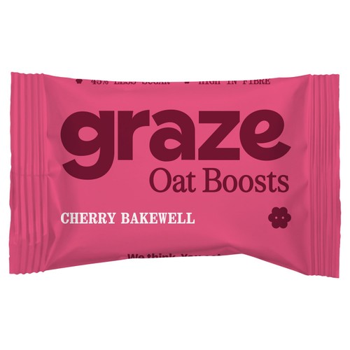Graze Cherry Bakewell Oat Boosts Flapjack Snack