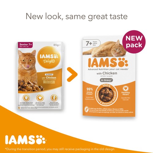 Iams Delights Senior Chicken in Gravy Pouch