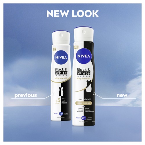 NIVEA Black & White Silky Smooth Anti-Perspirant Deodorant Spray 